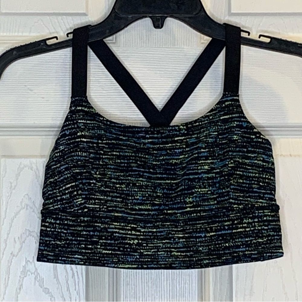 Lululemon Both Ways Sports Bra The Tweed Runner Shocking Blue/Black Size 6